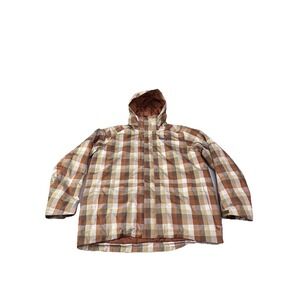 Patagonia Snowshot H2No Men's Large Zip Hooded Snow Jacket Brown Fall